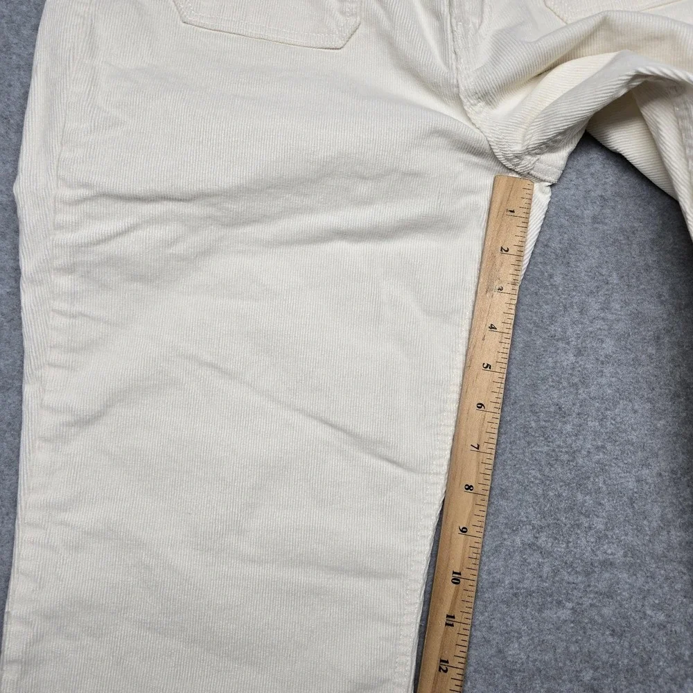GAP Pants Womens 16R 33 White 70s‎ Flare High Rise Corduroy Stretch Pockets